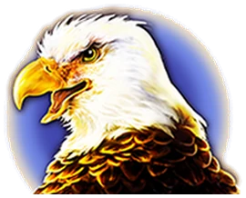 Bald eagle symbol from the Buffalo Stampede paytable