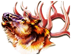Bugling elk symbol from the Buffalo Stampede paytable